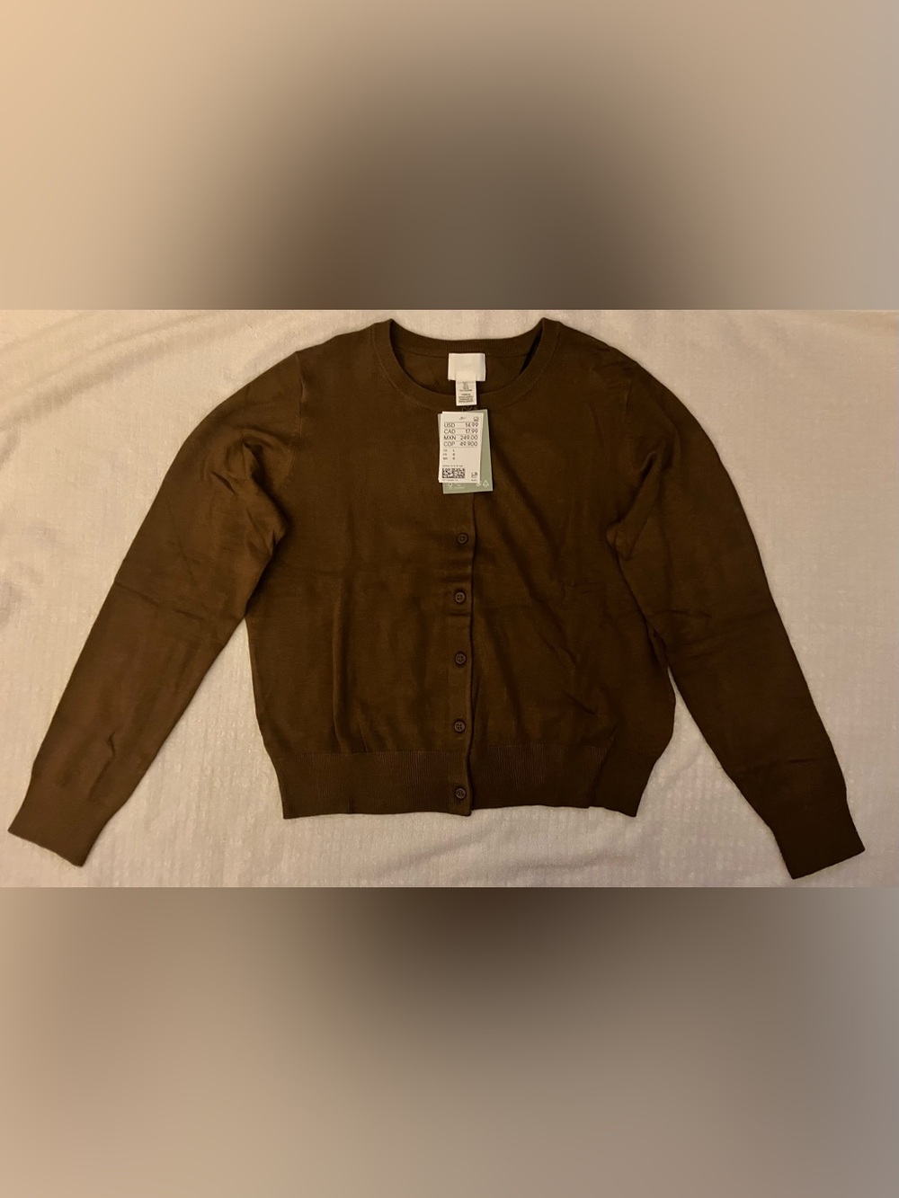 H&M Knit Cardigan in Brown (Style# 0579541192).-Large - Picture 2 of 9